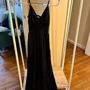 Hollister Black Maxi Dress with Spaghetti Straps